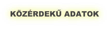 Közérdekű adatok